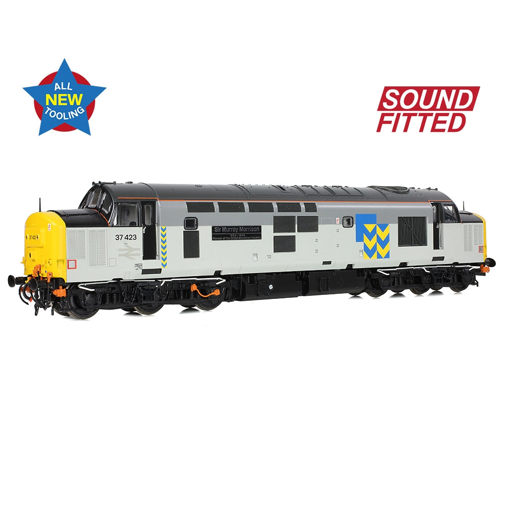 Model train with 'Sound Fitted' and 'All New Fueling' labels on a white background
