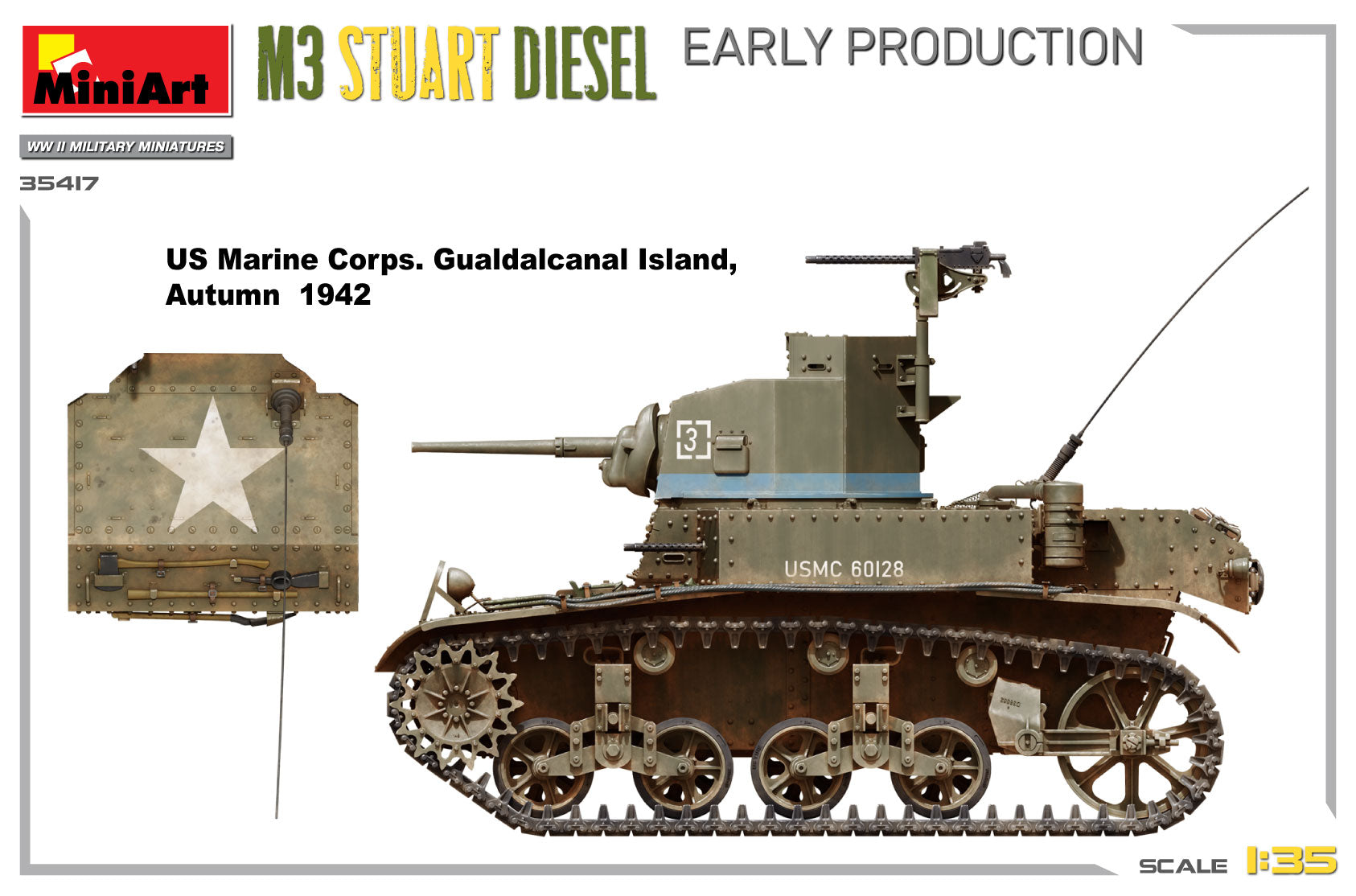  Miniart 1:35 - M3 Stuart Diesel Early Prod  