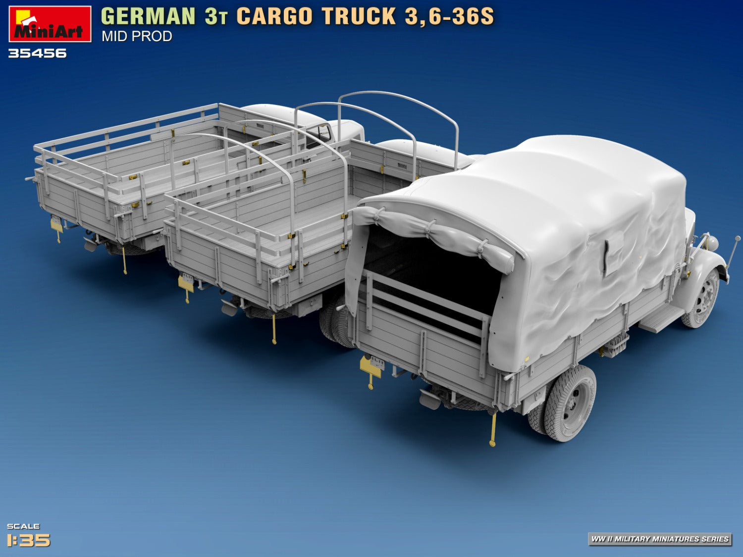  Miniart 1:35 - German 3t Cargo Truck 3,6-36s Mid Prod 