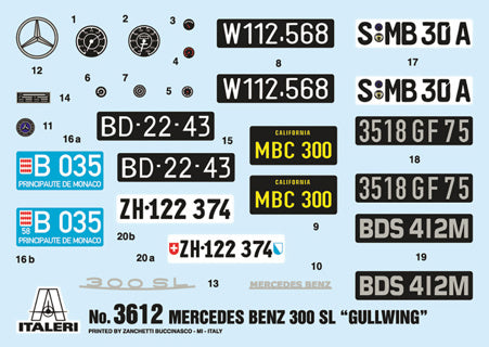 Italeri 1/16 Mercedes Benz 300Sl Gullwing 3612