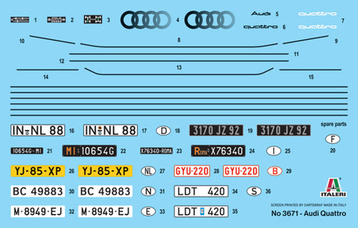 1/24 Italeri Audi Quattro 3671