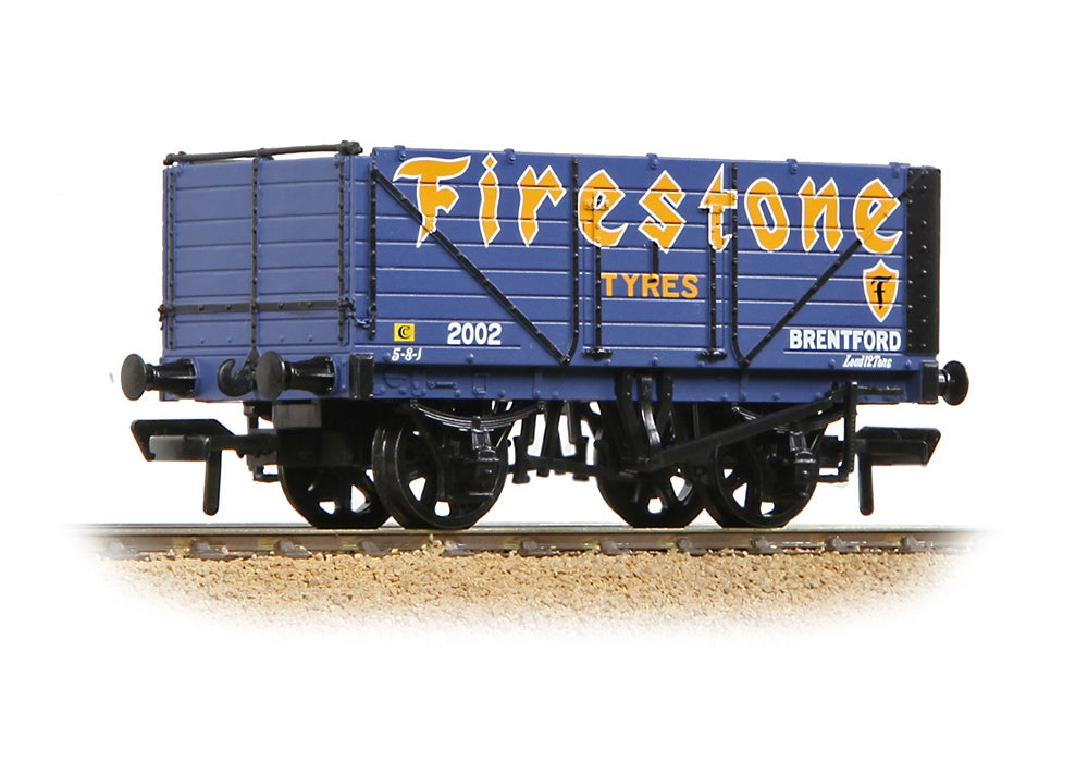 Branchline 7 Plank End Door Wagon 'Firestone Tyres' Blue 37-082B