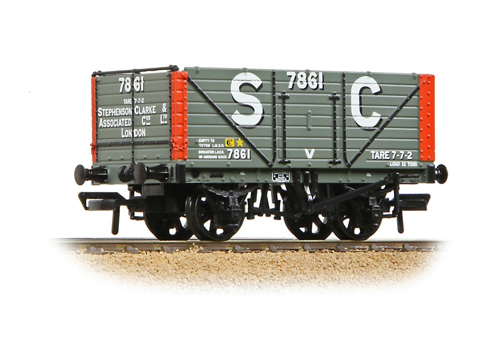 Branchline 8 Plank End Door Wagon 'Stephenson Clarke & Assoc. London' Grey/Red 37-129A