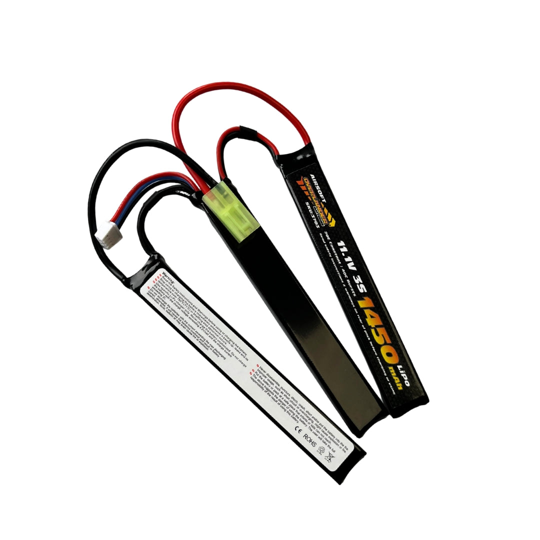 1450mAh 11.1V 3S 20C Nunchuck VoltOps Airsoft LiPo Battery