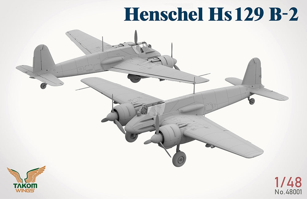 Takom German Air Force Henschel Hs 129 B-2 Ground Attack Aircraft pktak48001