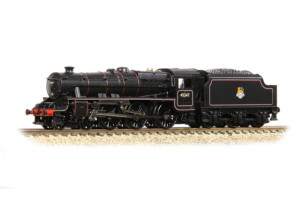 Graham Farish LMS 5mt 'Black 5' With Welded Tender 45247 BR Lined Black (Early Emb.) 372-136B