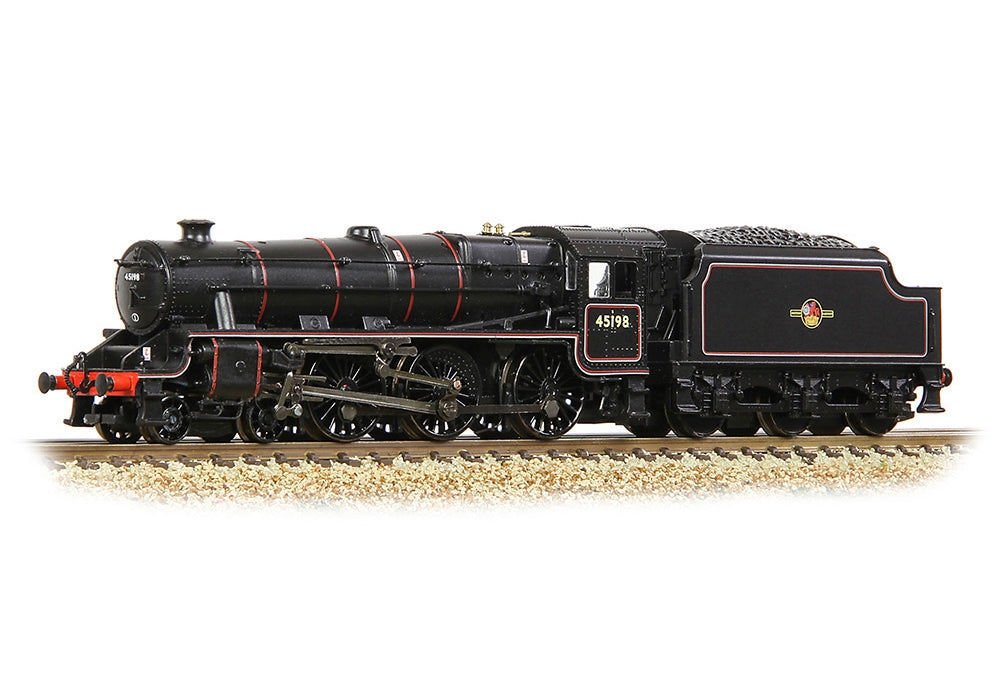 Graham Farish LMS 5mt 'Black 5' With Welded Tender 45198 BR Lined Black (Late Crest) 372-137B