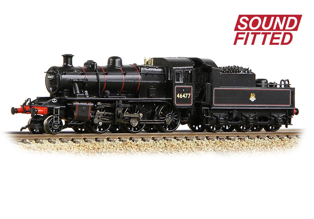 Graham Farish LMS Ivatt 2mt 46477 BR Lined Black (Early Emblem) 372-626ASF
