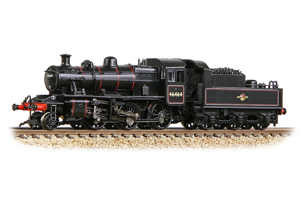 Graham Farish LMS Ivatt 2mt 46464 BR Lined Black (Late Crest) 372-628B