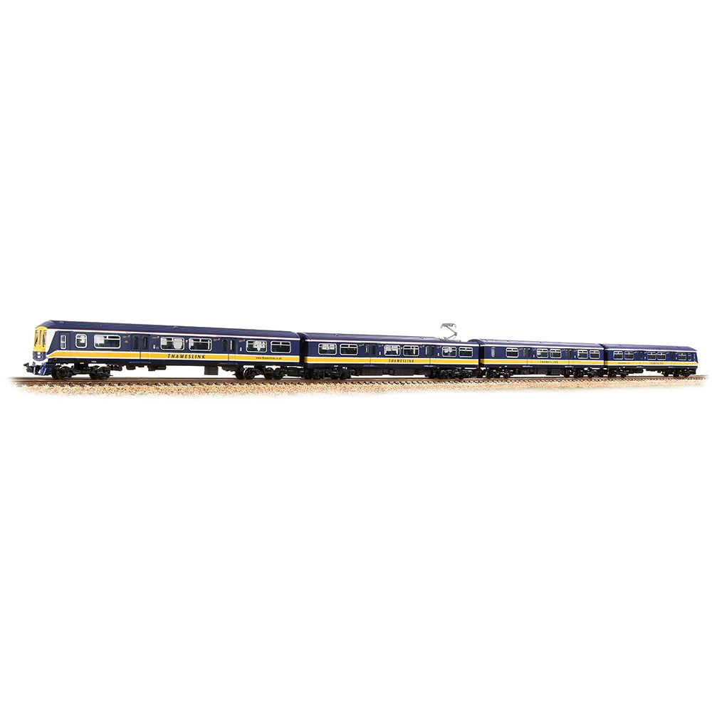 Model train set on a white background