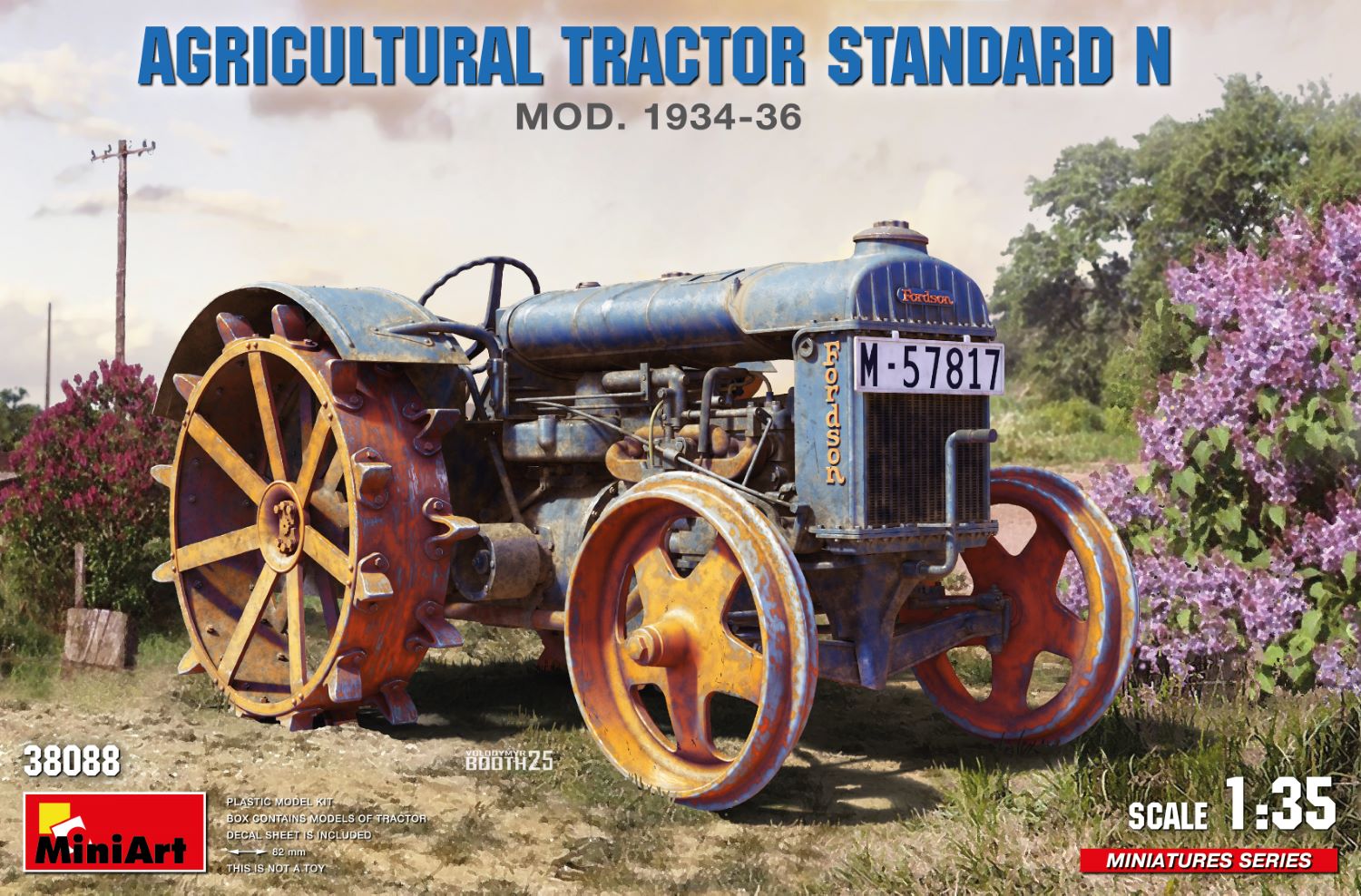 Model of an Agricultural Tractor Standard N with a scenic background