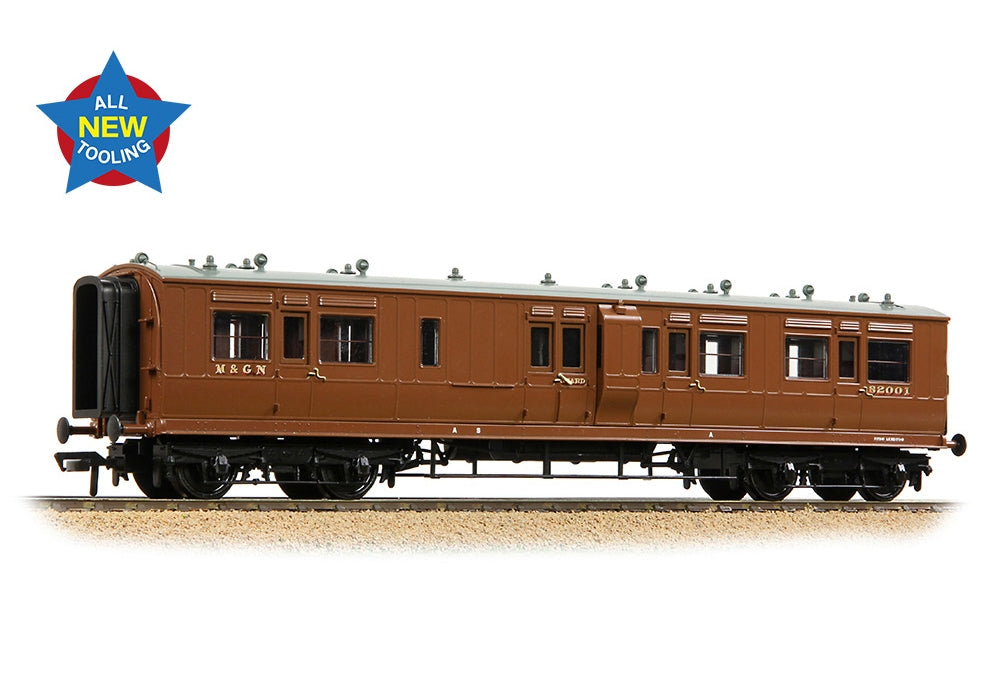 Branchline Lnwr 50ft Arc Roof Brake Third Corridor M&Gn Brown 39-881
