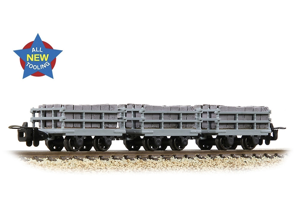 Narrow Gauge Dinorwic Slate Wagons With Sides 3-Pack Grey [Wl] 393-227