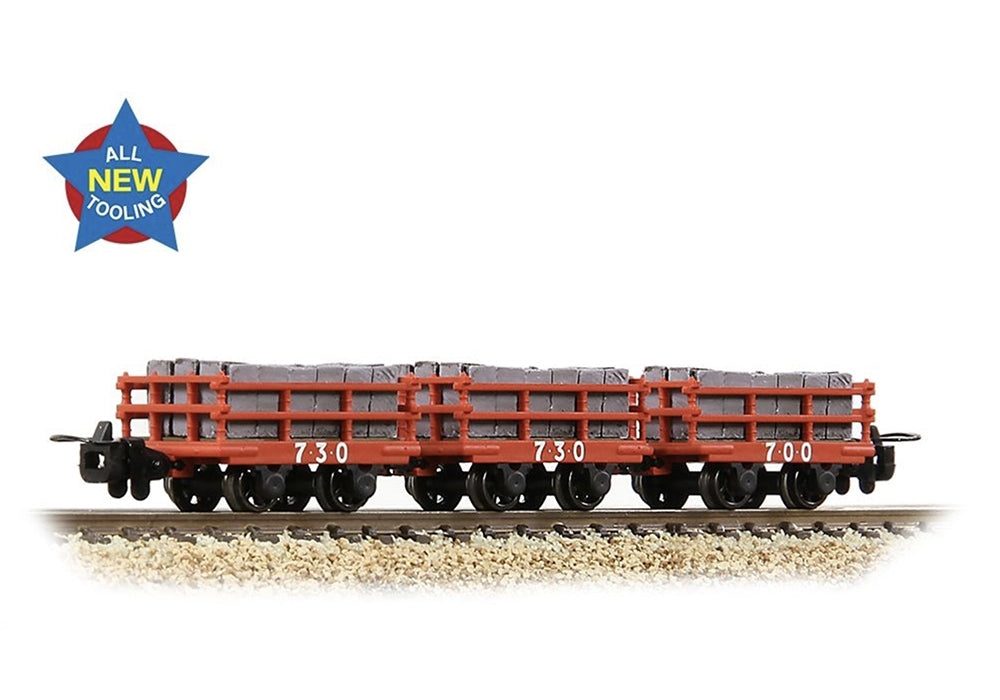 Narrow Gauge Dinorwic Slate Wagons With Sides 3-Pack Red [Wl] 393-228