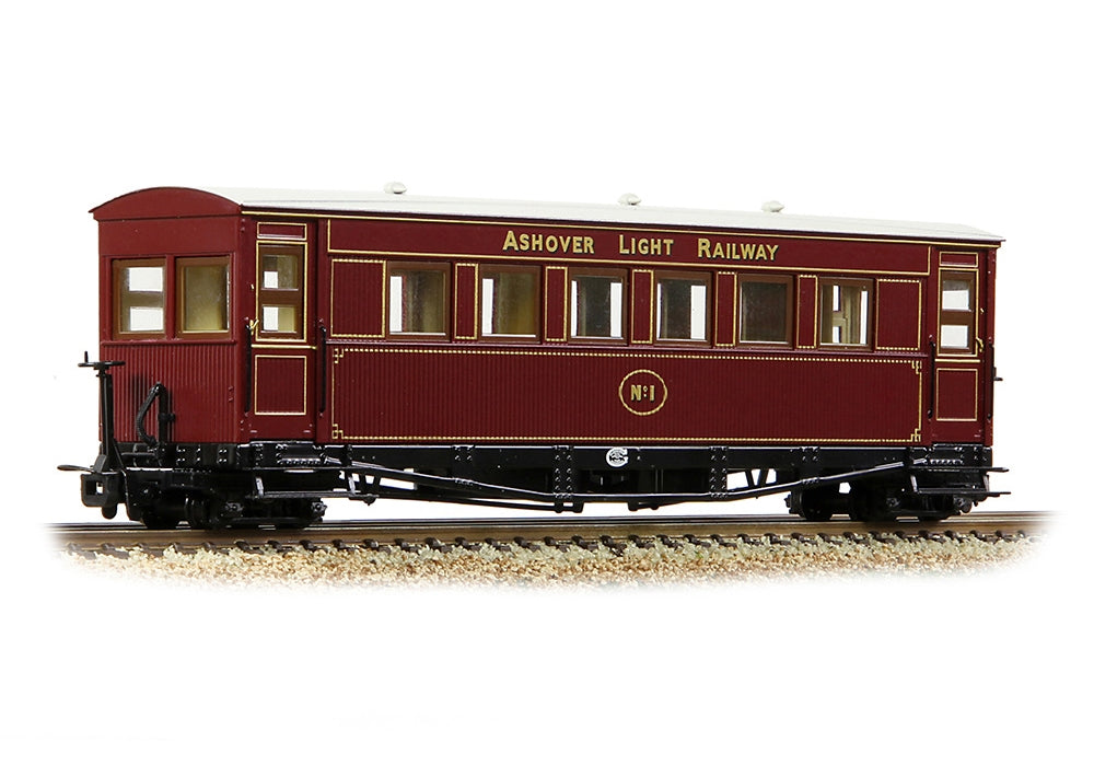 Narrow Gauge Gloucester Bogie Coach Ashover L. R. Crimson No. 1 394-025