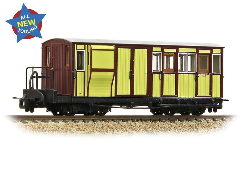 Narrow Gauge Ffestiniog Railway Brake Third No. 2 Fr Yellow & Crimson 394-081