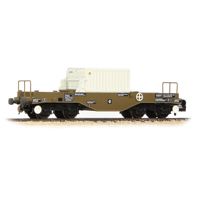 Graham Farish BR Fna Nuclear Flask Wagon With Sloping Floor With Flask 377-802A
