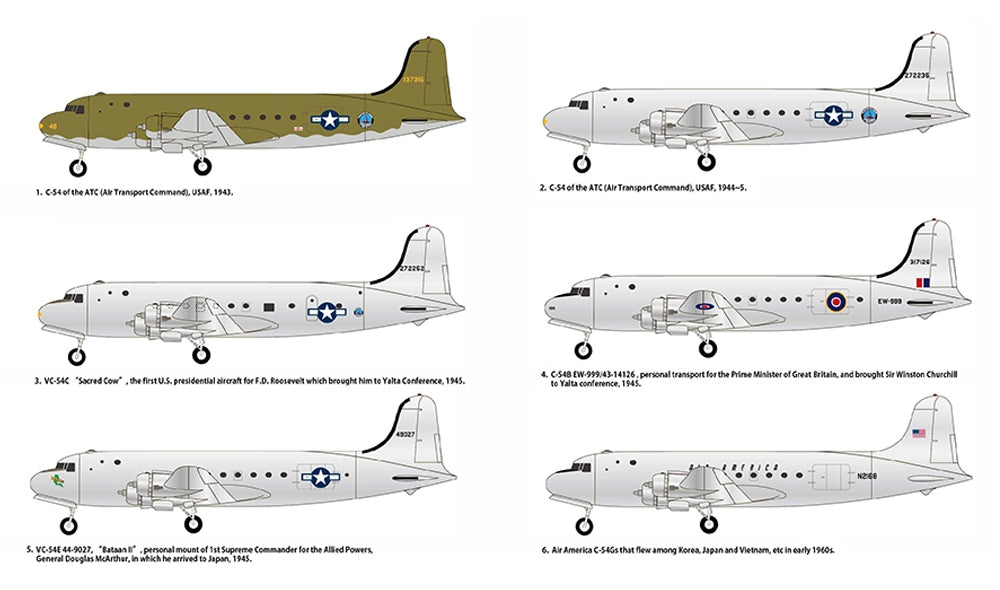 Academy Us Air Force C-54 Skymaster Transport Aircraft PKAY12652
