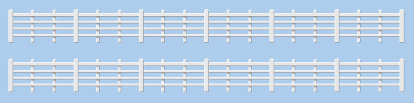 Ratio Lineside Fencing, White 424