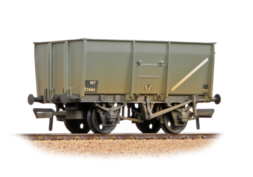 Branchline 16t Steel Slope-Sided Mineral Wagon Rivetted Doors BR Grey [W] 37-450D