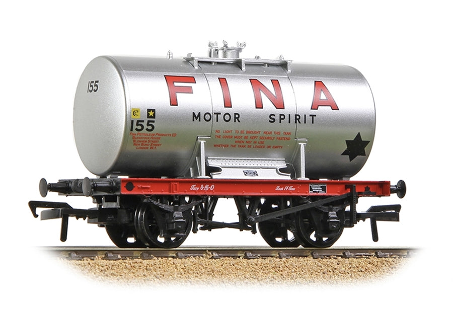 Branchline 14t Anchor-Mounted Tank Wagon 'Fina' Silver 38-781