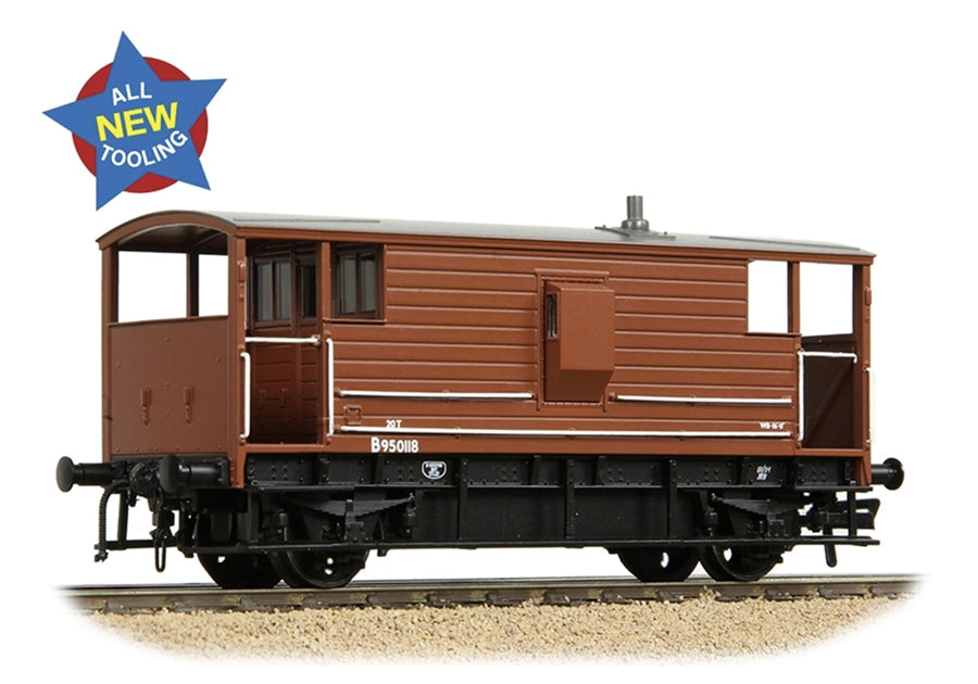 Branchline LMS 20t Brake Van BR Bauxite (Early) 38-977