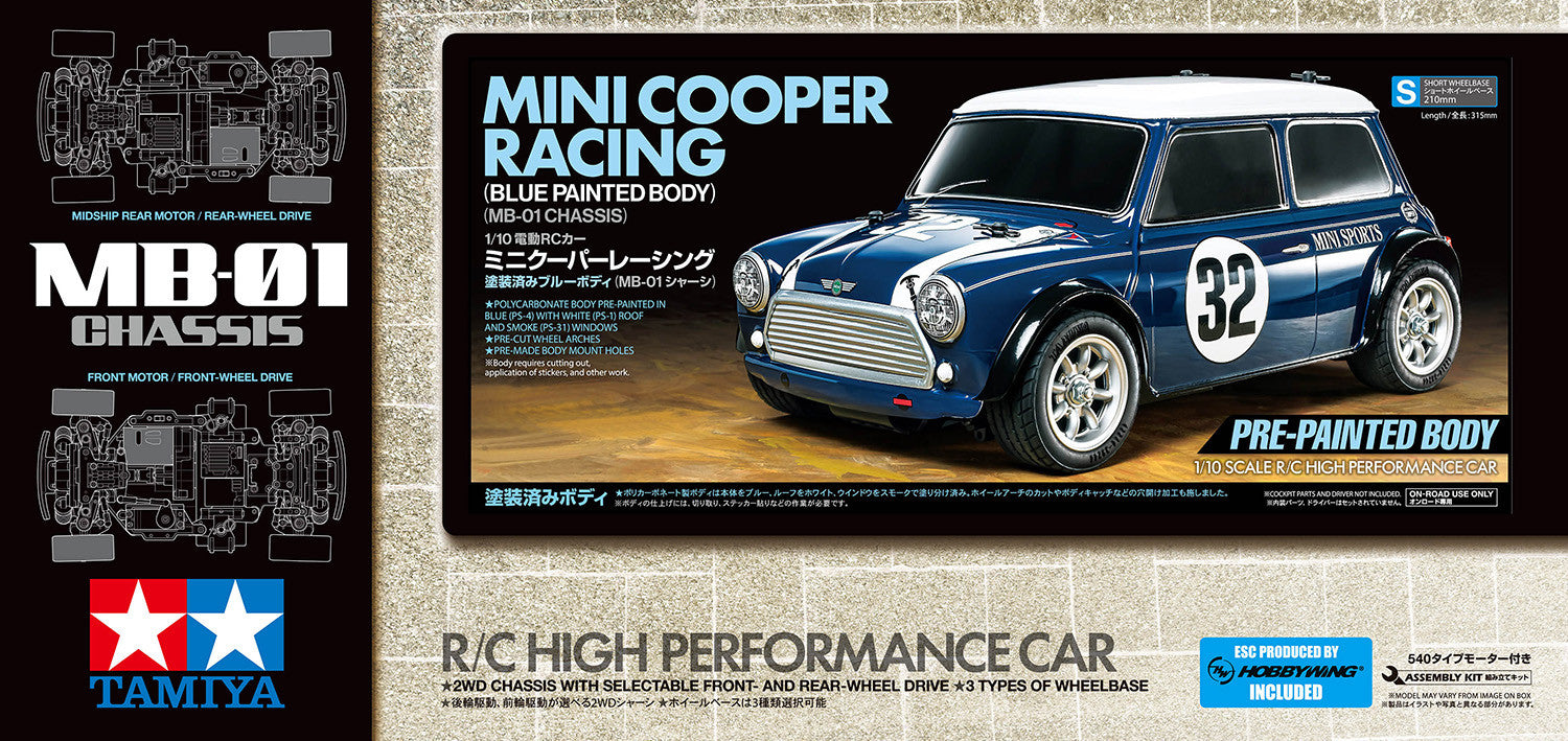 Mini Cooper Racing with Blue Painted Body (MB-01)