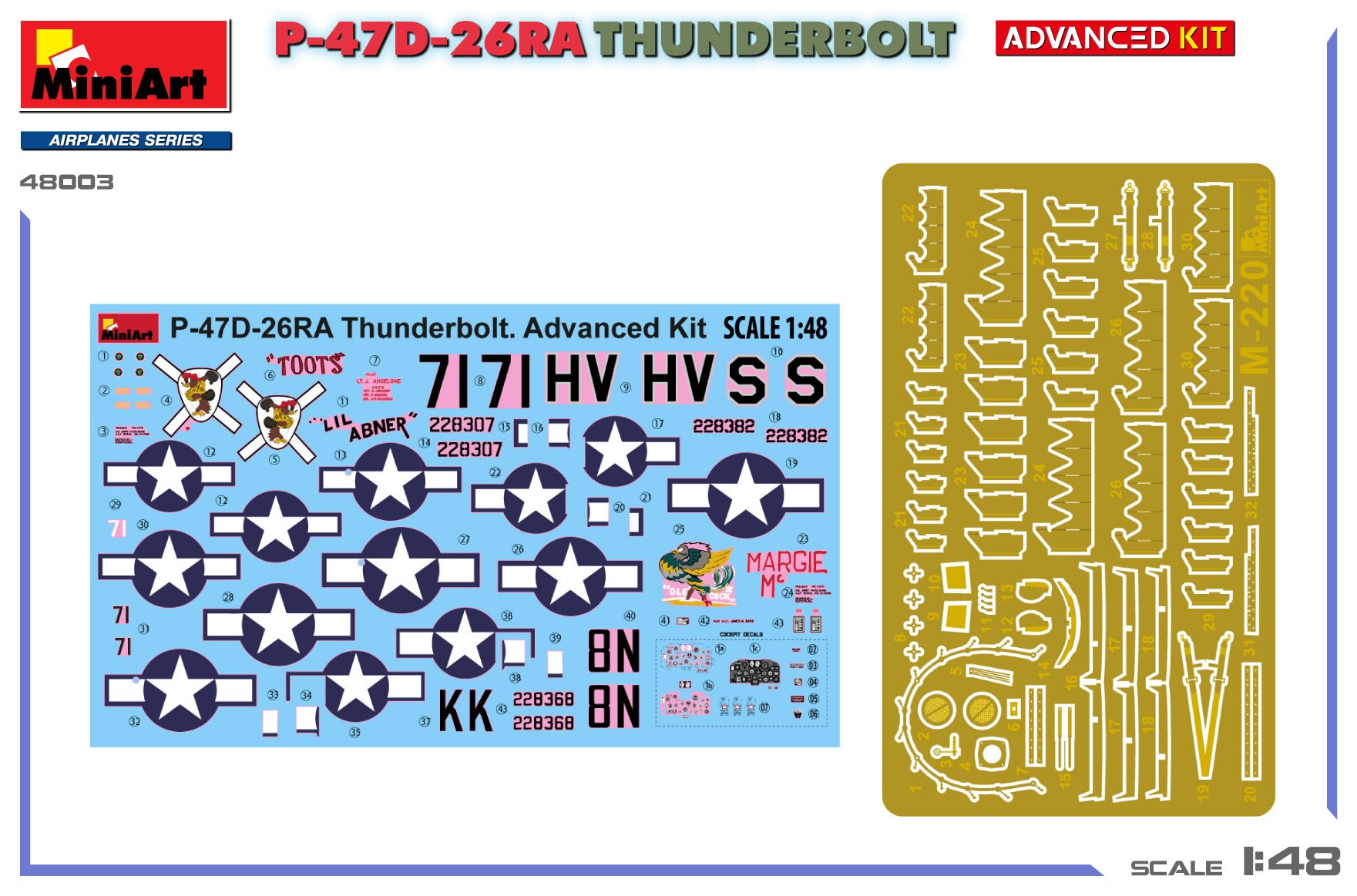  Miniart 1:48 - P-47D-26RA Thunderbolt, Advanced Kit 