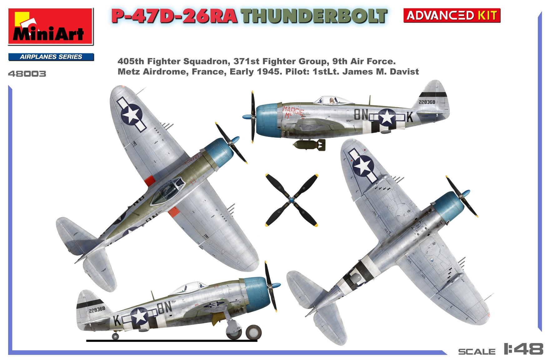  Miniart 1:48 - P-47D-26RA Thunderbolt, Advanced Kit 