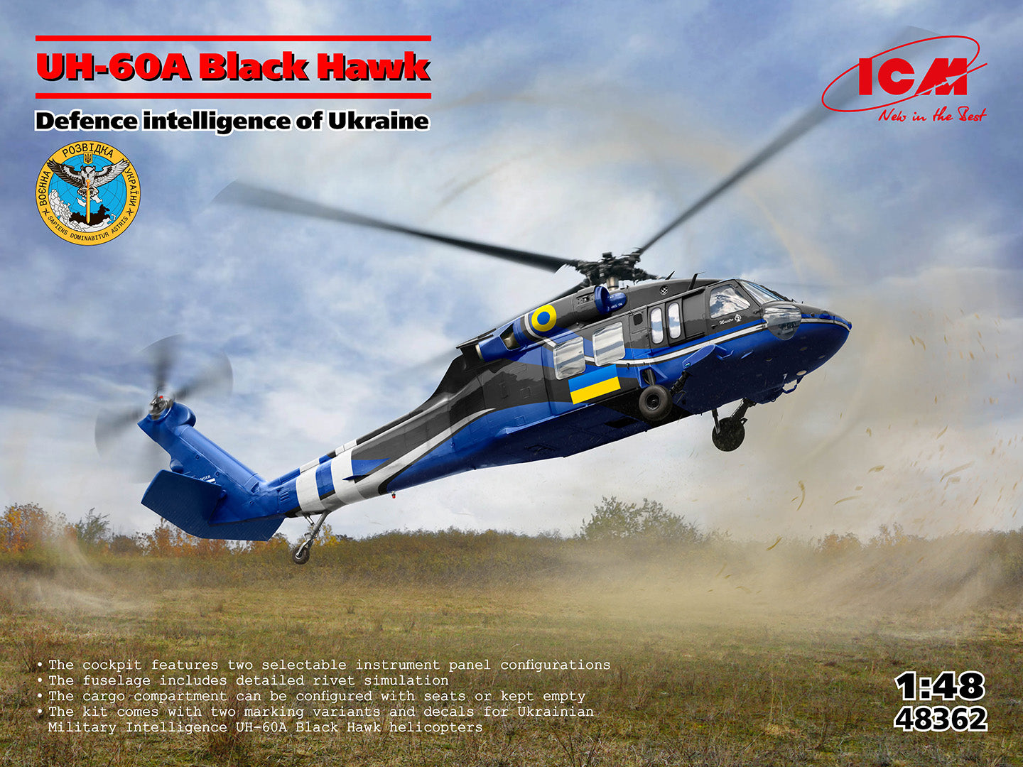  ICM 1:48 UH-60A Black Hawk Defence Intelligence Ukraine 