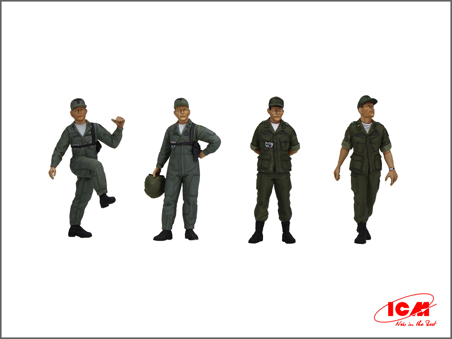ICM US Helicopter Pilots (1960s-1970s) (100% new molds)[Sikorsky CH-54A Bell AH-1G Cobra] ICM53101