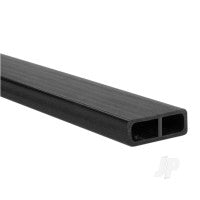 Model Technics 6mm x 16mm 1m Carbon Fibre Rectangular Tube, 0.7mm Wall 5518604