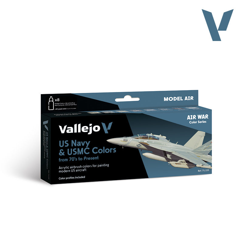 AV Vallejo Model Air Set - US Navy & USMC from 70's on