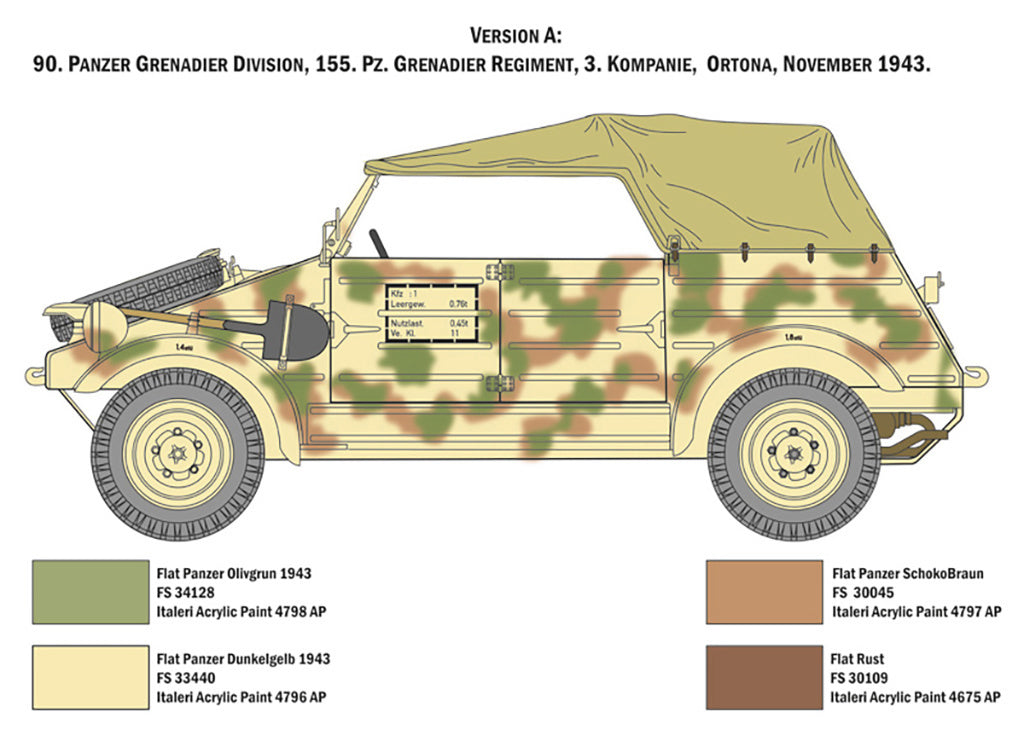 Italeri Kdf.1 Typ 82 Kübelwagen 7405
