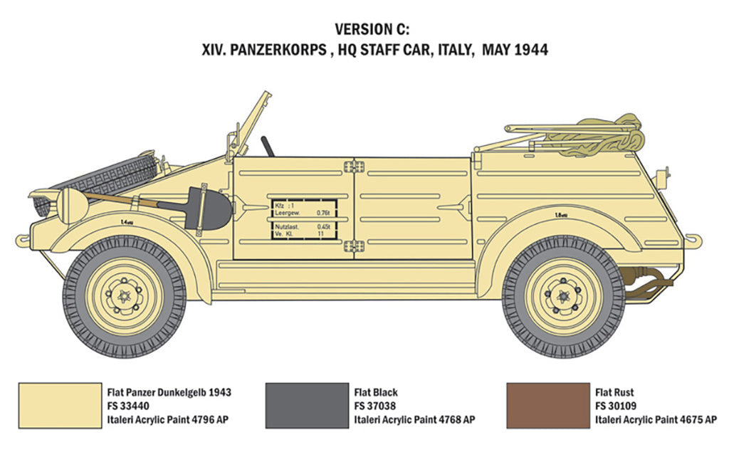 Italeri Kdf.1 Typ 82 Kübelwagen 7405