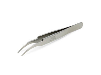 HG ANGLED TWEEZERS ROUND TIP