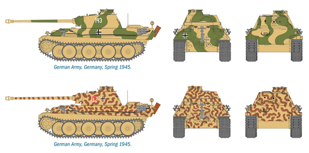 Italeri Pzkpfw.V Panther Ausf G 2 X Fast Assembly 7504