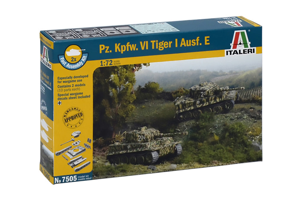 Italeri Pz.Kpfw.Vi Tiger I (2 Fast Assembly Models) 7505