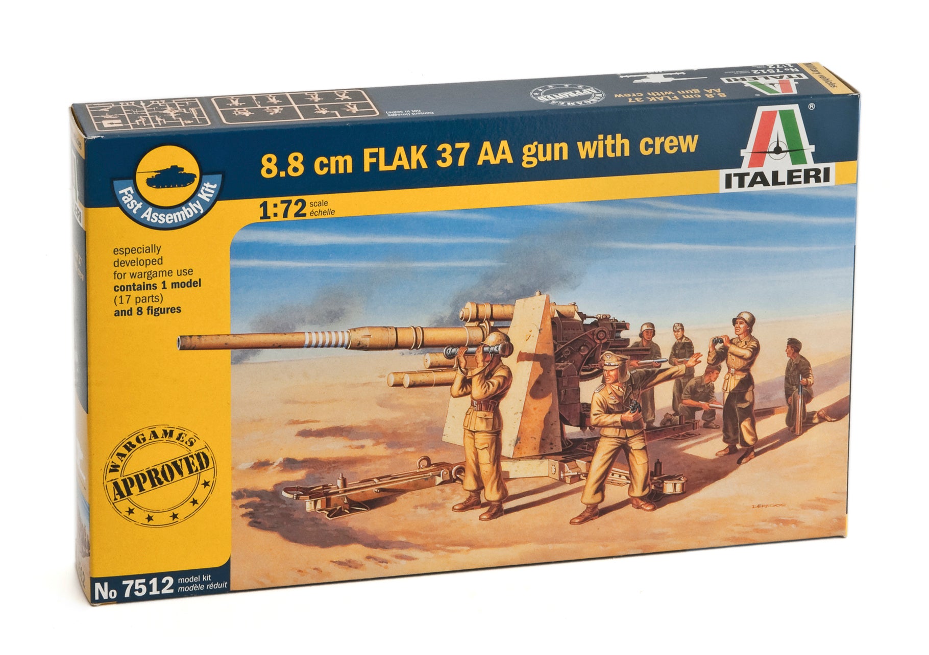 Italeri 8.8Cm Flak 37 Aa Gun With Crew 7512