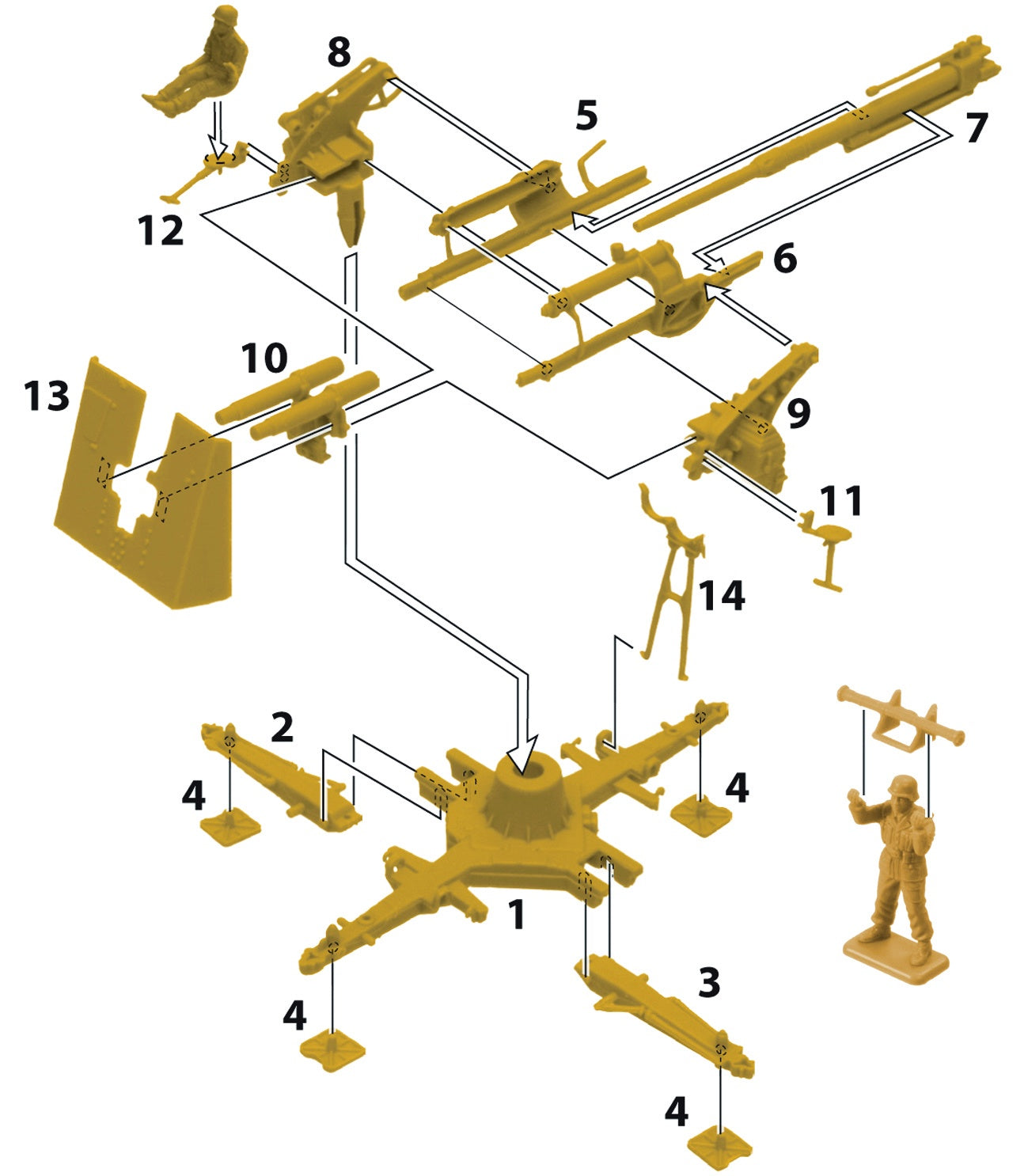 Italeri 8.8Cm Flak 37 Aa Gun With Crew 7512