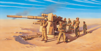 8.8cm FLAK 37 AA Gun with Crew