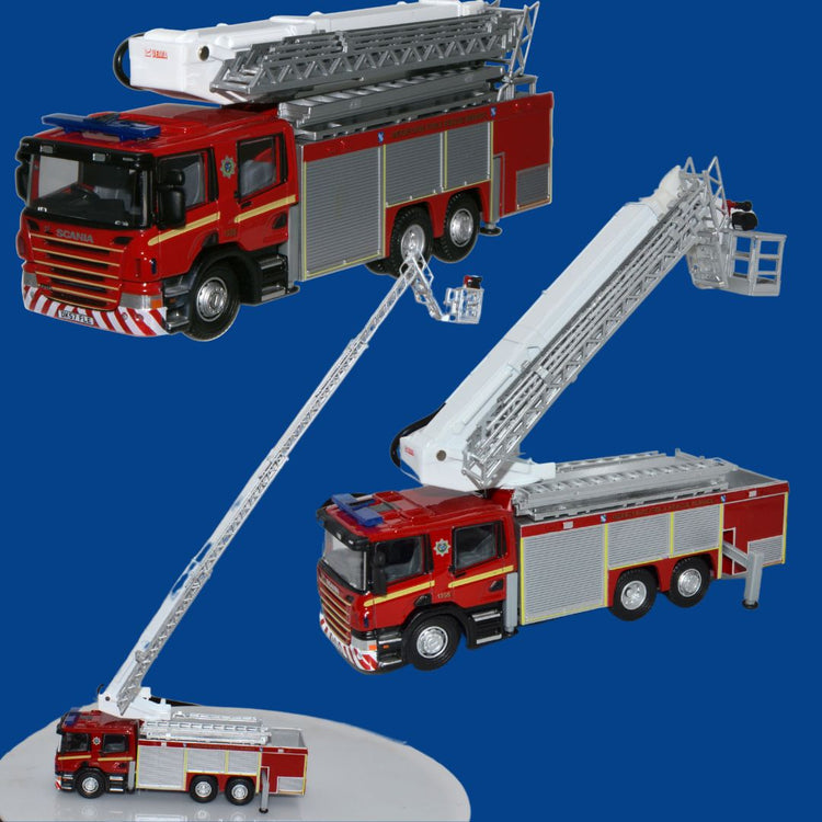 Oxford Diecast Scania Fire Engine Merseyside Fire &amp; Rescue OD76SAL003 -Gauge OO