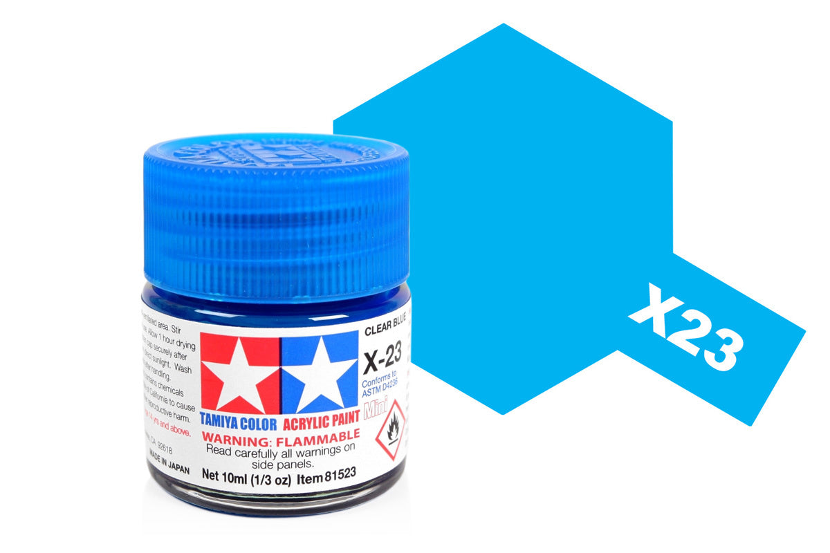 Tamiya Acrylic Paints 10Ml X23 Clear Blue