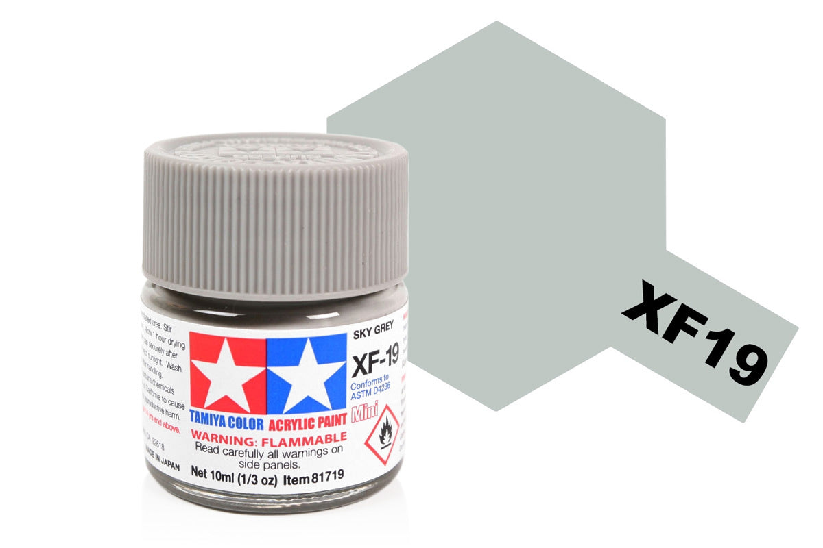 Tamiya Acrylic Paints 10ml XF19 Sky Grey