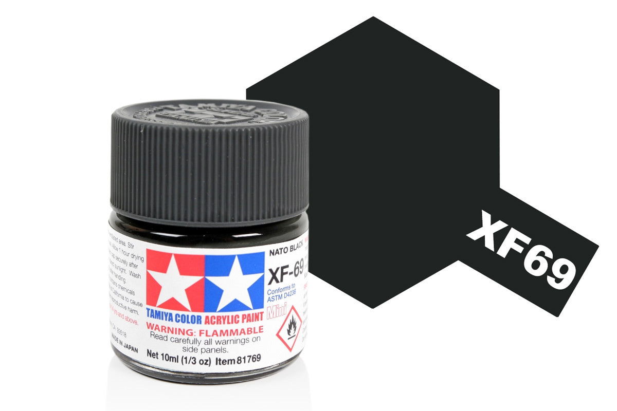 Tamiya Acrylic Paints 10Ml Xf69 Nato Black