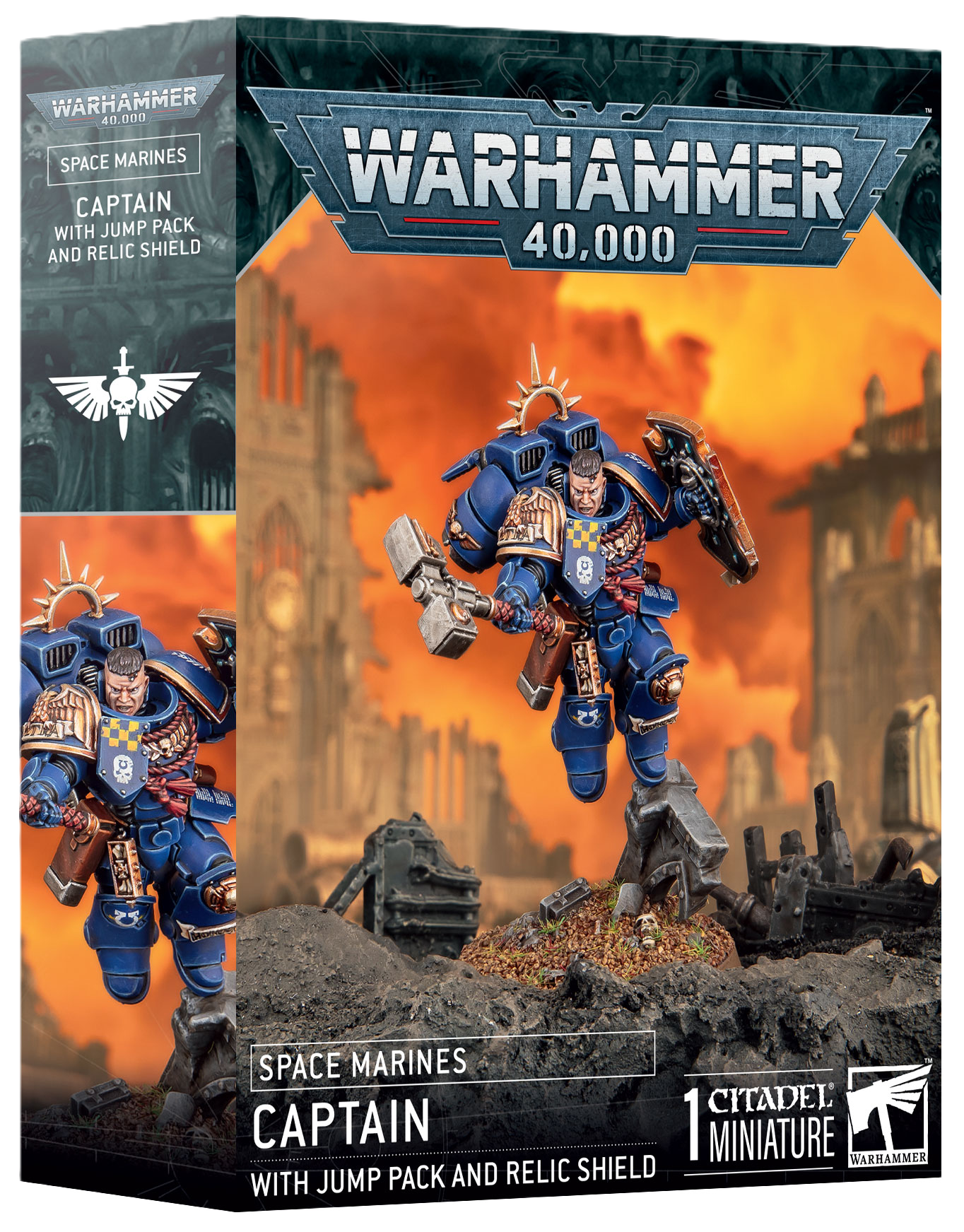 warhammer40k space marines captain with jump pack
