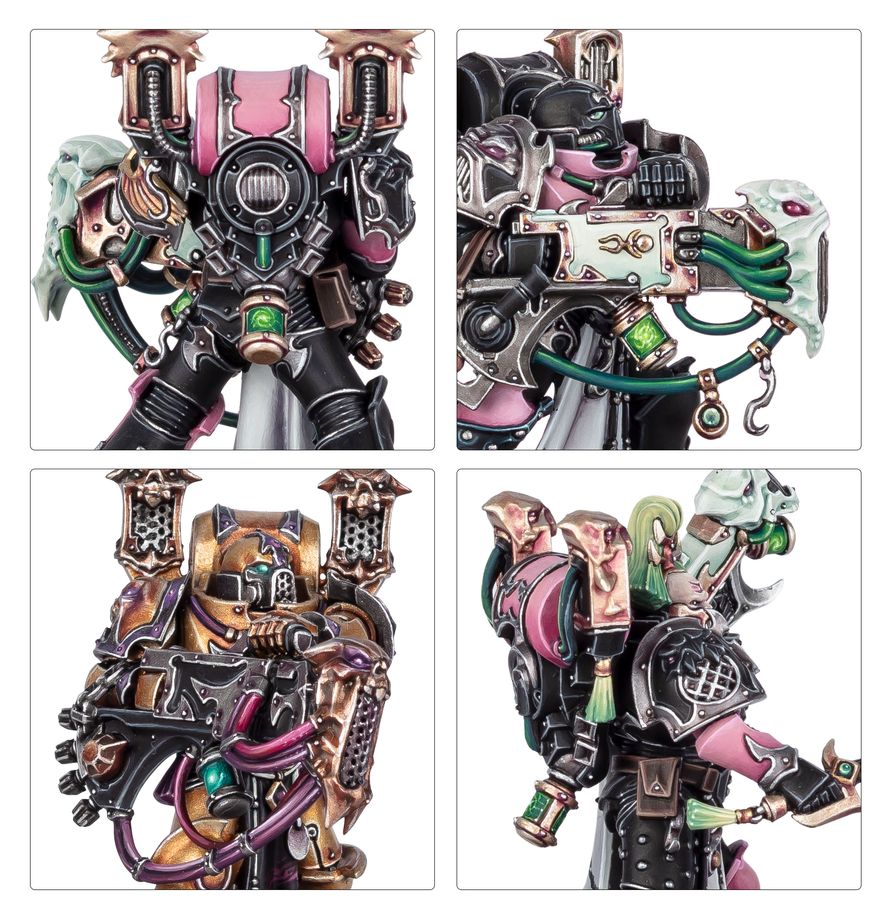 Warhammer Emperor's Children battleforce model showcasing detailed armor and weaponry.