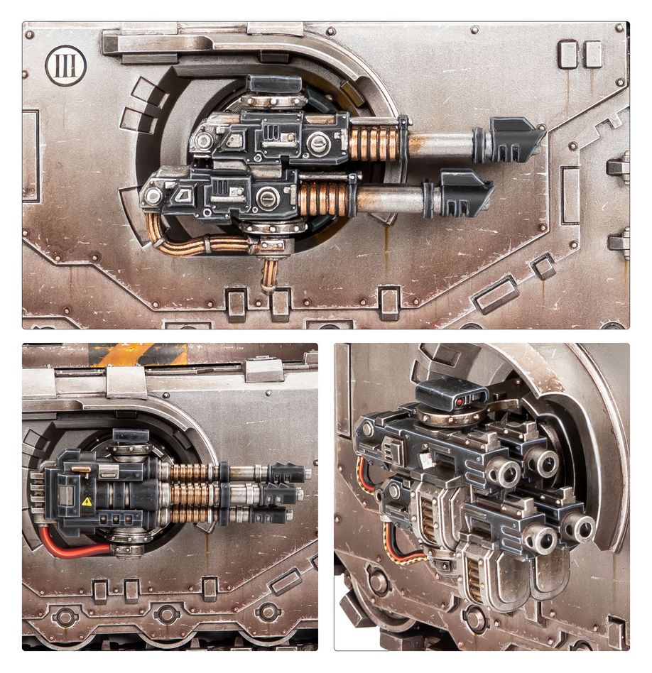 Close-up of a detailed mechanical component with metallic and industrial design.