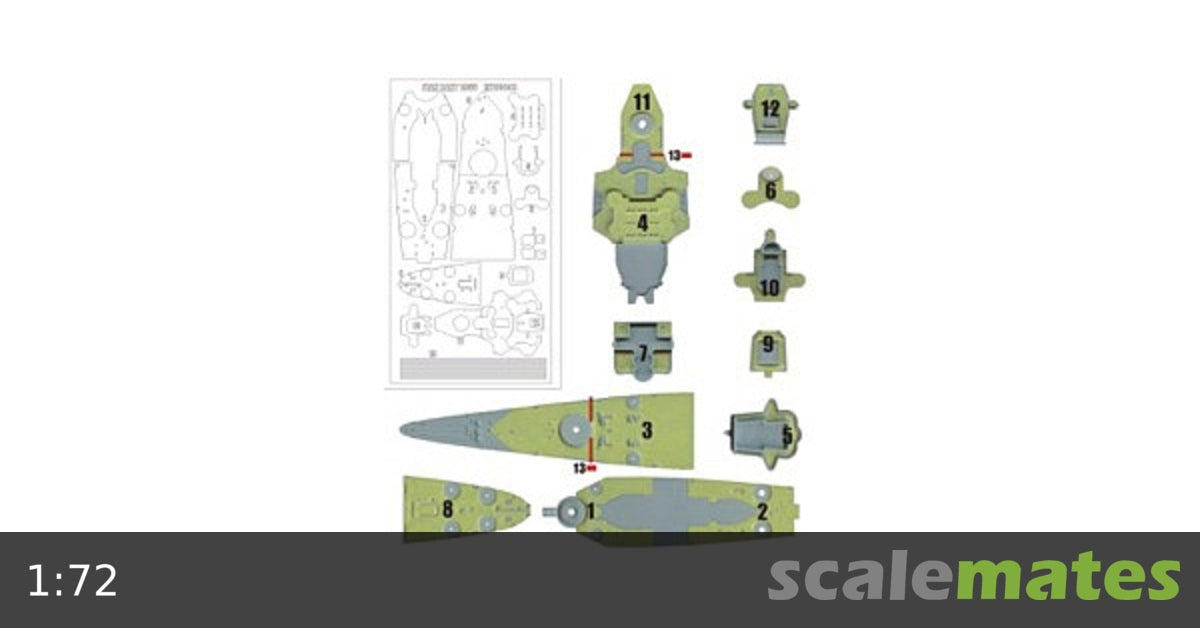 Trumpeter 1:700 - Jean Bart French Navy Battleship (1955)