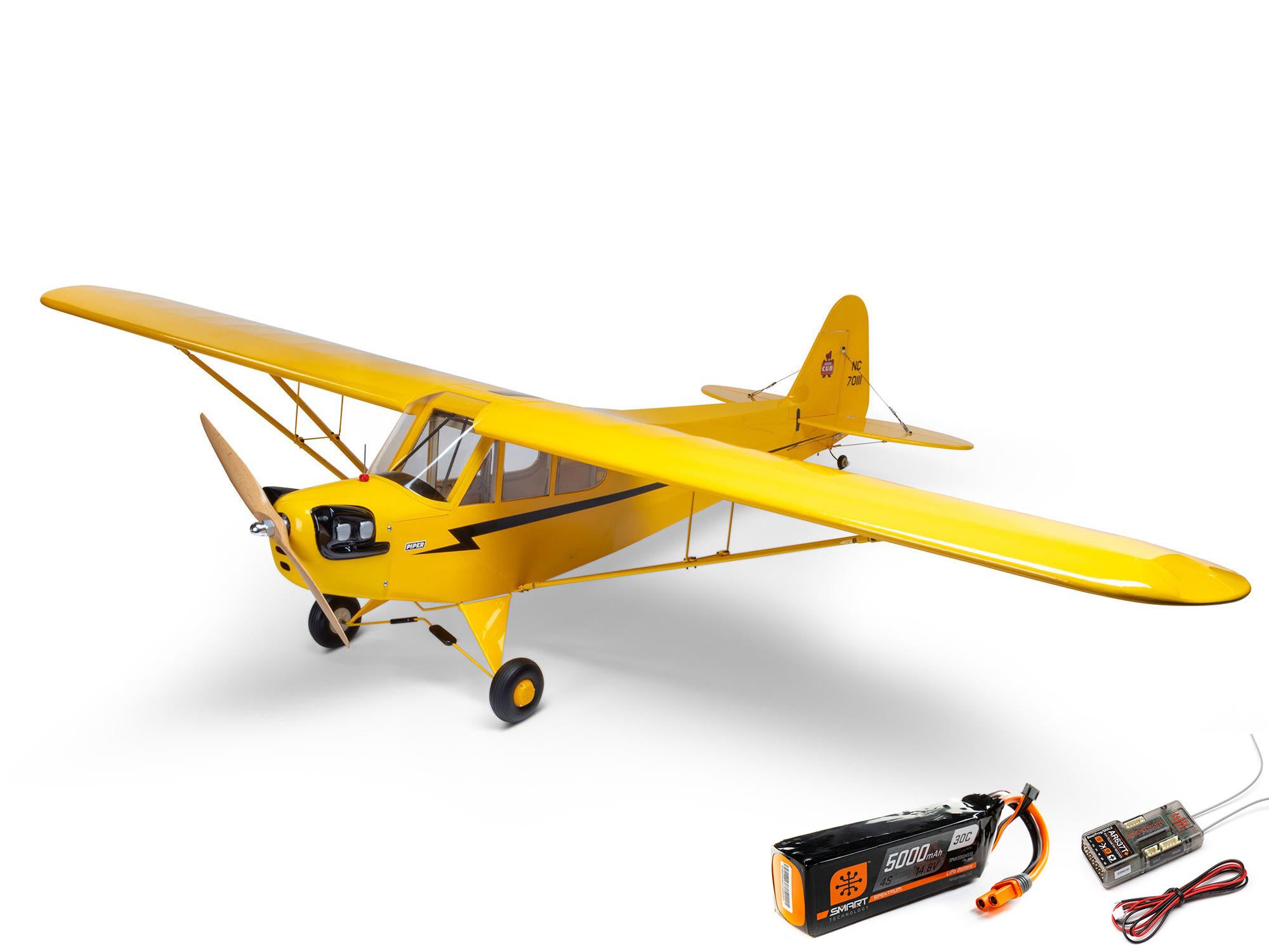 Hanger 9 J-3 Cub 10cc EP PNP, 82.5" with Receiver and Battery Combo A-HAN5175CEP